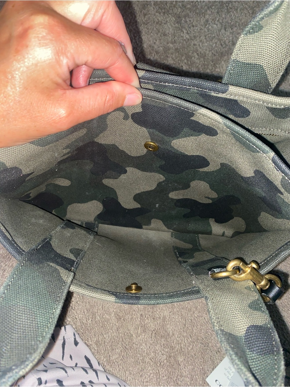Like new Coach Camo Cargo Tote - Picture 6 of 9